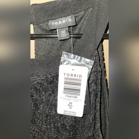 Torrid Gauze Lace Halter Babydoll - Picture 3 of 8